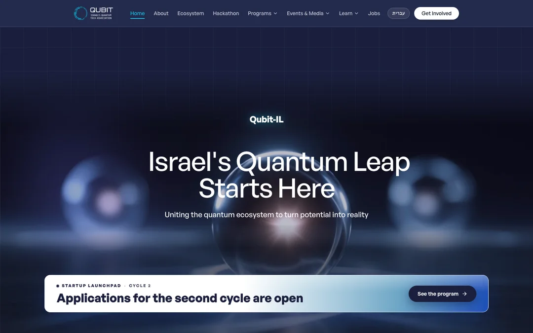 אתר Qubit-IL, עמוד הבית